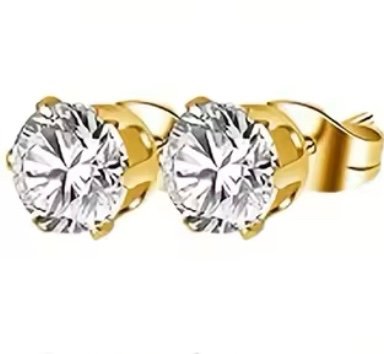 Mary Kay Ctg - Aretes diamante redondo dorado