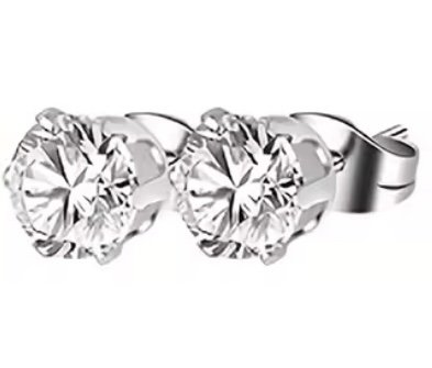 Mary Kay Ctg - Aretes diamante redondo plateado