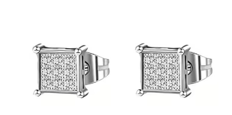 Mary Kay Ctg - Arete cuadrado diamante plateado